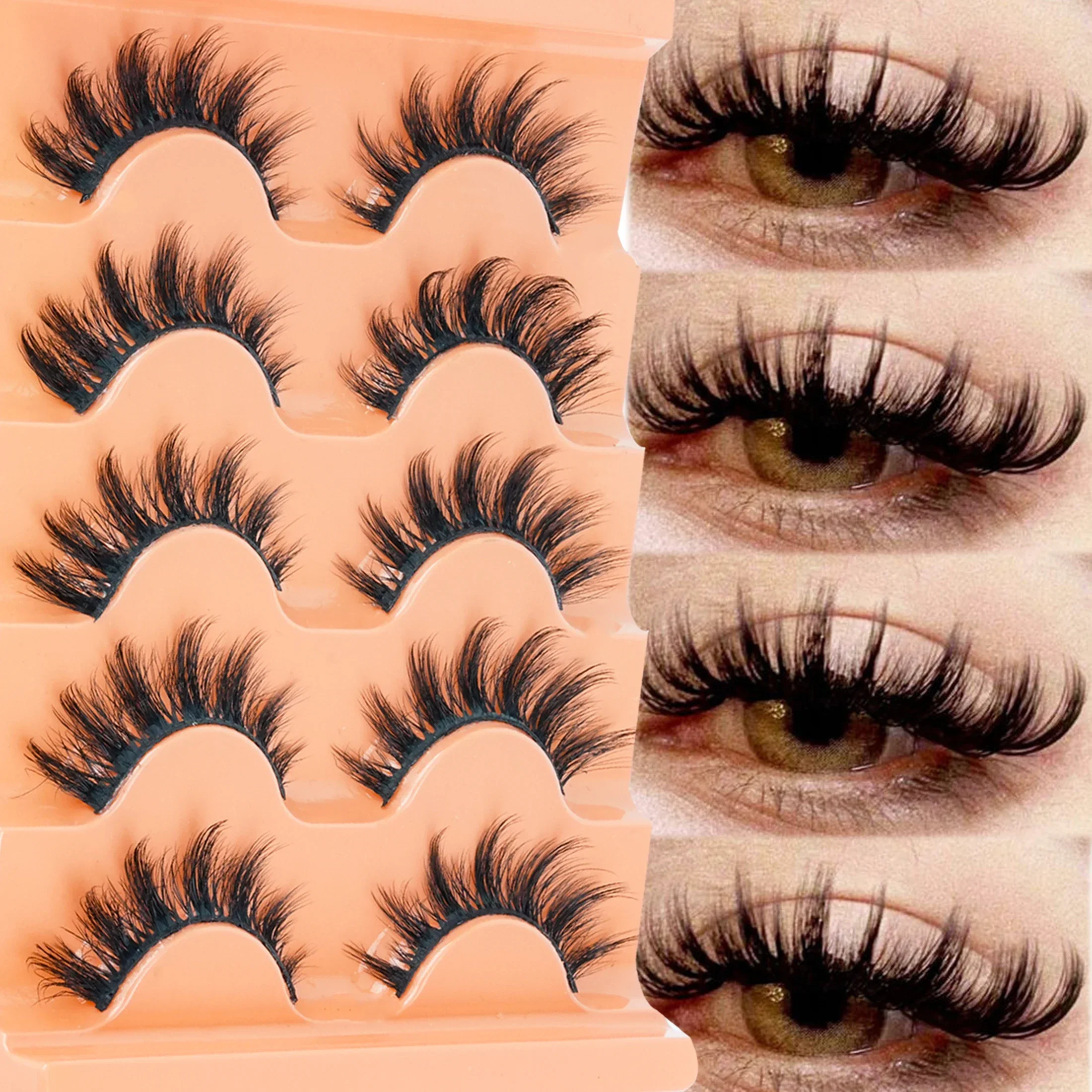 Beauty Makeup Women - 5 أزواج من رموش 